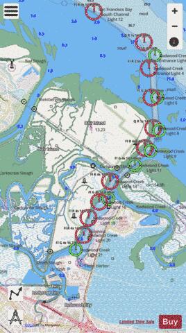 REDWOOD CREEK Marine Chart - Nautical Charts App - Streets