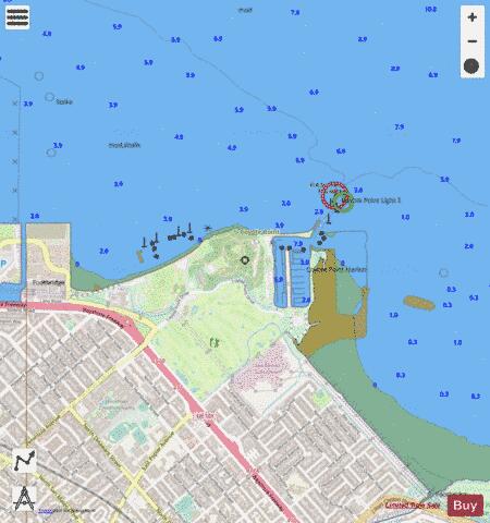 SAN FRANCISCO BAY TO ANTIOCH  COYOTE PT HARBOR Marine Chart - Nautical Charts App - Streets