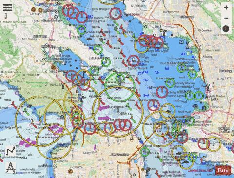 SAN FRANCISCO BAY TO ANTIOCH Marine Chart - Nautical Charts App - Streets