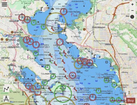 SAN FRANCISCO BAY  ANGEL ISLAND TO POINT SAN PEDRO Marine Chart - Nautical Charts App - Streets