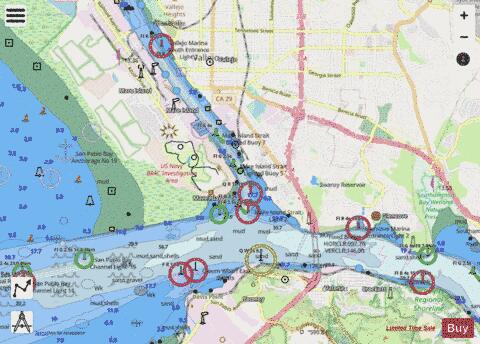 MARE ISLAND STRAIT Marine Chart - Nautical Charts App - Streets