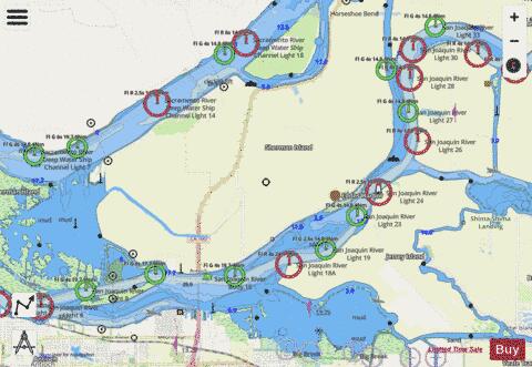 STOCKTON DEEP WATER CHANNEL ANTIOCH TO MEDFORD PANEL B Marine Chart - Nautical Charts App - Streets