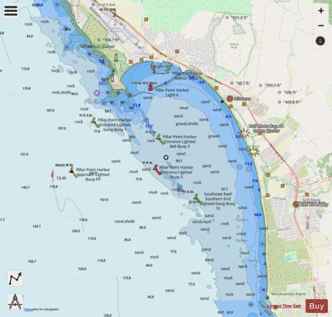 HALF MOON BAY Marine Chart - Nautical Charts App - Streets