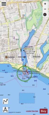 SANTA CRUZ SMALL CRAFT HARBOR Marine Chart - Nautical Charts App - Streets