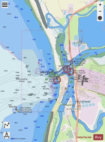 MOSS LANDING HARBOR Marine Chart - Nautical Charts App - Streets