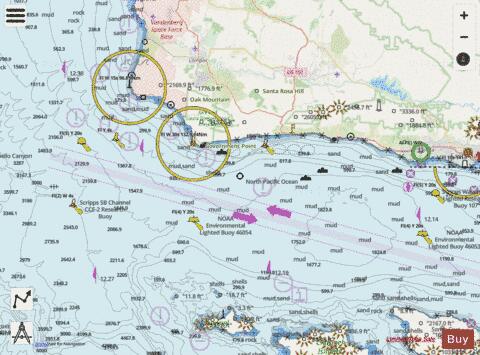 SANTA CRUZ ISLAND TO PURISIM POINT Marine Chart - Nautical Charts App - Streets