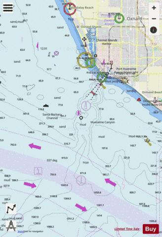 PORT HUENEME AND APPROACHES Marine Chart - Nautical Charts App - Streets