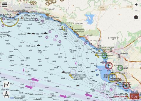 PORT HUENEME TO SANTA BARBARA Marine Chart - Nautical Charts App - Streets