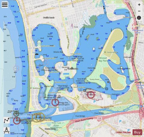 MISSION BAY Marine Chart - Nautical Charts App - Streets