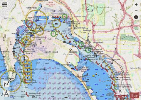 SAN DIEGO BAY Marine Chart - Nautical Charts App - Streets