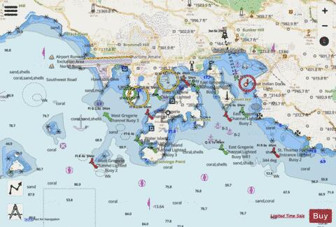 ST THOMAS HARBOR Marine Chart - Nautical Charts App - Streets