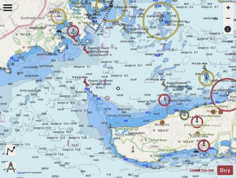 PASAJE DE VIEQUES AND RADAS ROOSEVELT Marine Chart - Nautical Charts App - Streets