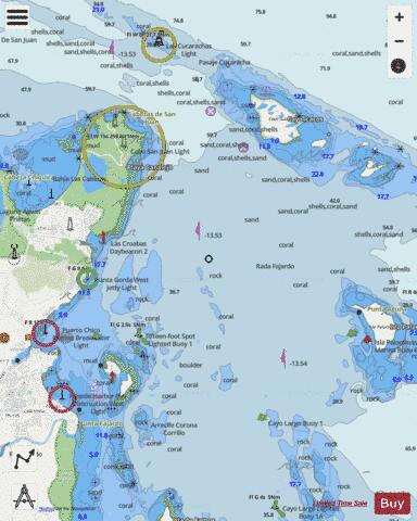 BAHIA DE FAJARDO AND APPROACHES Marine Chart - Nautical Charts App - Streets