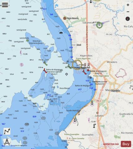 BAHIA DE MAYAGUEZ AND APPROACHES Marine Chart - Nautical Charts App - Streets