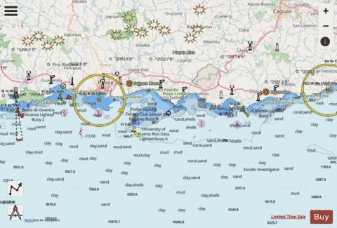 GUANICA LIGHT TO PUNTA TUNA LIGHT Marine Chart - Nautical Charts App - Streets