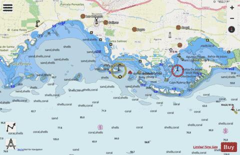 BAHIA DE JOBOS AND BAHIA DE RINCON Marine Chart - Nautical Charts App - Streets