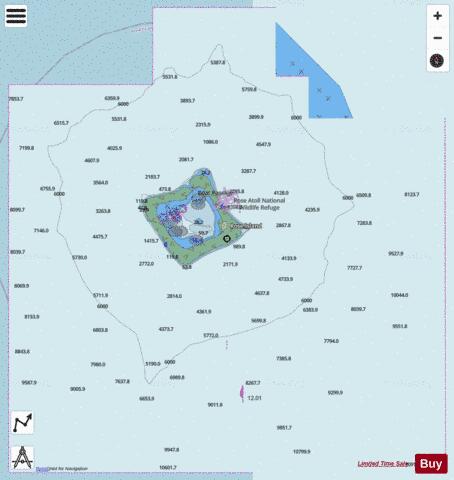 SAMOA ISLANDS  ROSE ATOLL Marine Chart - Nautical Charts App - Streets