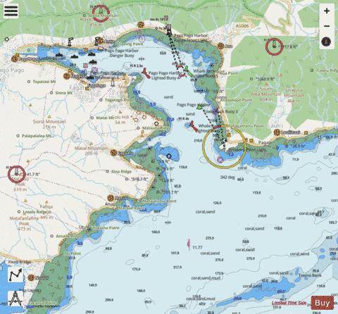 SAMOA ISLANDS  PAGO PAGO HARBOR Marine Chart - Nautical Charts App - Streets
