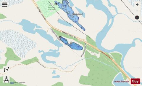 Alder Pond depth contour Map - i-Boating App - Streets