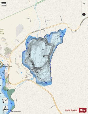 Auke Lake depth contour Map - i-Boating App - Streets