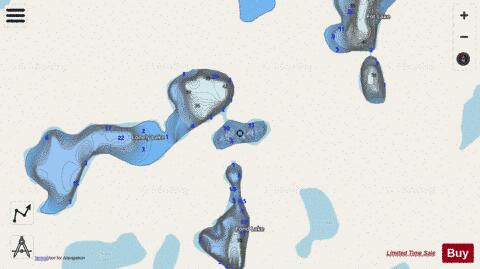 Balloon Lake (North) depth contour Map - i-Boating App - Streets
