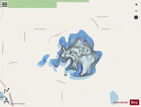 Benka Lake depth contour Map - i-Boating App - Streets