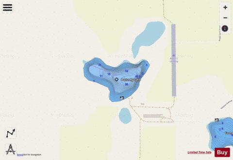 Butterfly Lake  Point McKenzie depth contour Map - i-Boating App - Streets