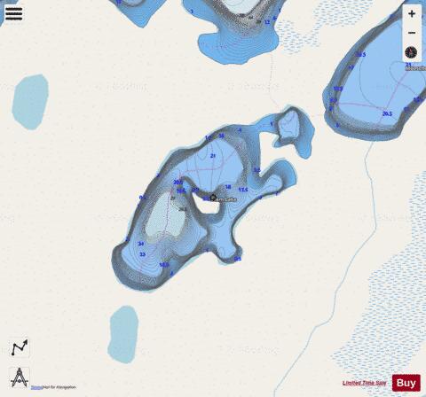 Clam Lake depth contour Map - i-Boating App - Streets