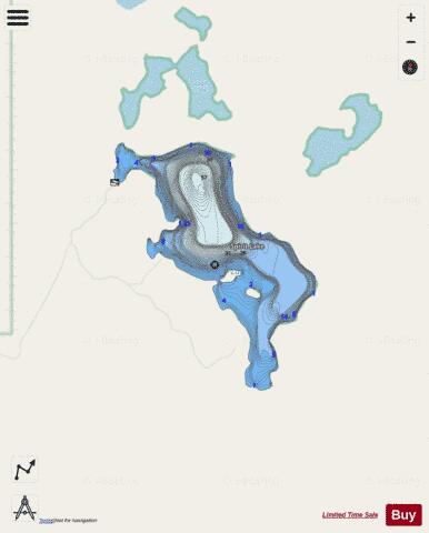 Elephant Lake (Spirit) depth contour Map - i-Boating App - Streets