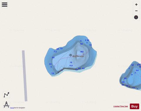 Gruska Lake depth contour Map - i-Boating App - Streets
