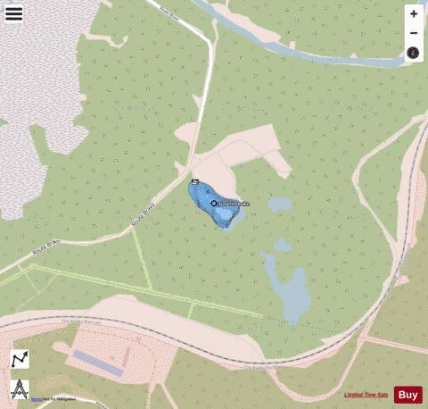 Gwen Lake depth contour Map - i-Boating App - Streets
