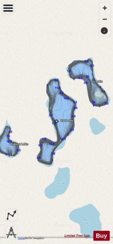 Hat Lake depth contour Map - i-Boating App - Streets