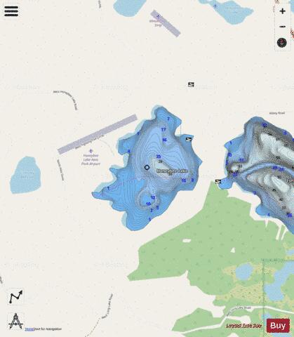 Honeybee Lake depth contour Map - i-Boating App - Streets