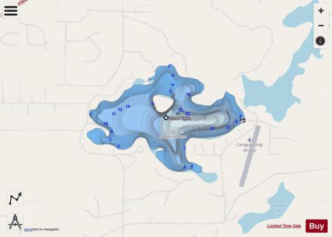 Island Lake (Kenai) depth contour Map - i-Boating App - Streets