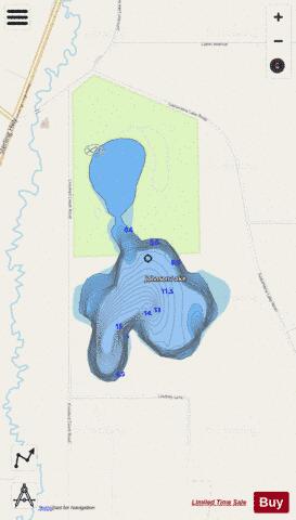 Johnson Lake  Kenai depth contour Map - i-Boating App - Streets