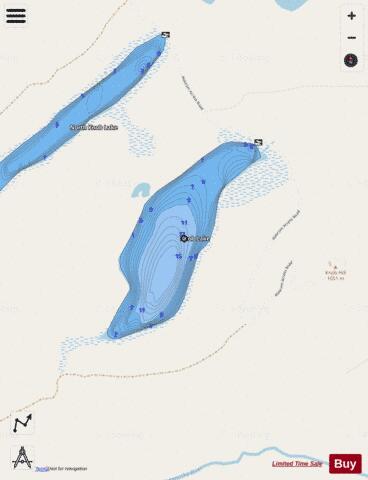 Knob Lake depth contour Map - i-Boating App - Streets