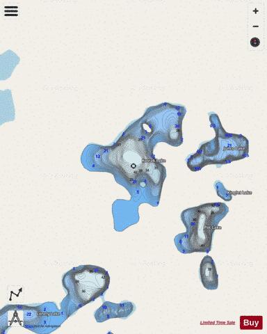 Kuviak Lake depth contour Map - i-Boating App - Streets