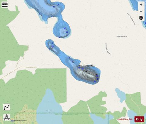 Little Lonely Lake depth contour Map - i-Boating App - Streets