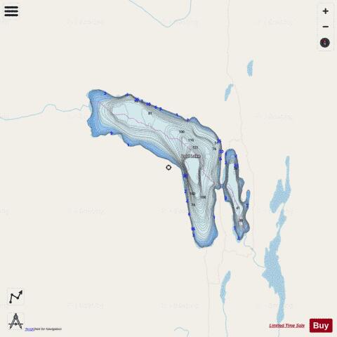 Lost Lake  Res Bay depth contour Map - i-Boating App - Streets