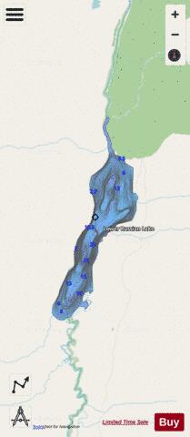 Lower Russian Lake depth contour Map - i-Boating App - Streets