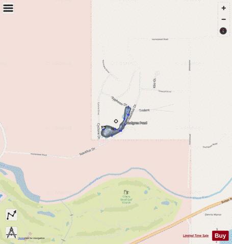 Lundgren Pond depth contour Map - i-Boating App - Streets