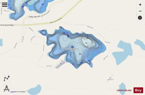Marion Lake depth contour Map - i-Boating App - Streets
