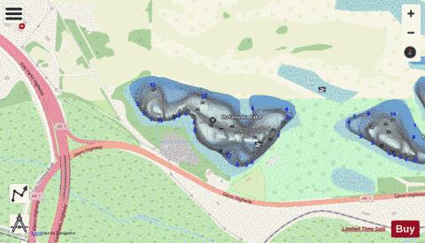 Matanuska Lake depth contour Map - i-Boating App - Streets