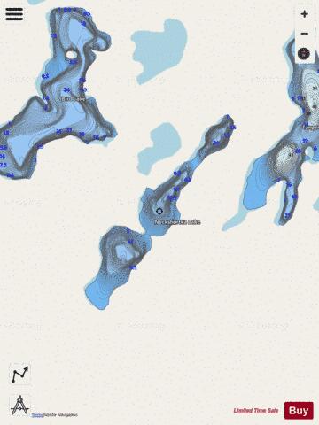 Neckshortka Lake depth contour Map - i-Boating App - Streets