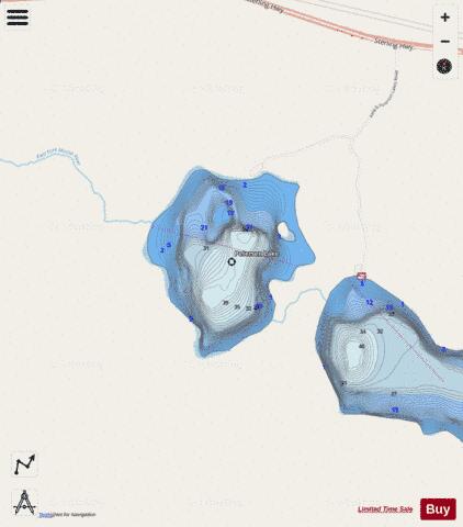 Petersen Lake depth contour Map - i-Boating App - Streets