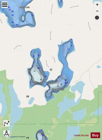 Rainbow Lake (Willow) depth contour Map - i-Boating App - Streets