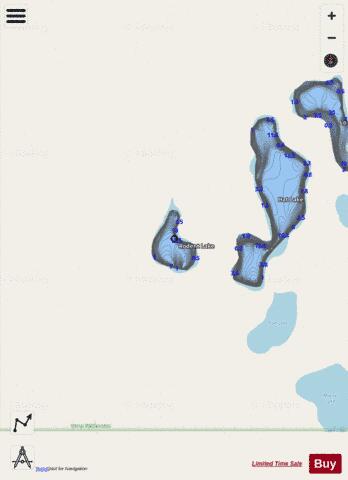 Rodent Lake depth contour Map - i-Boating App - Streets