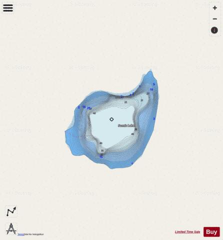 Scenic Lake depth contour Map - i-Boating App - Streets