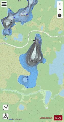 Tanaina Lake depth contour Map - i-Boating App - Streets