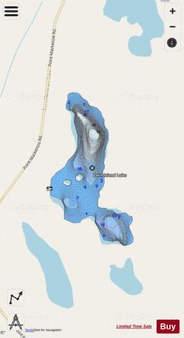 Twin Island Lake depth contour Map - i-Boating App - Streets
